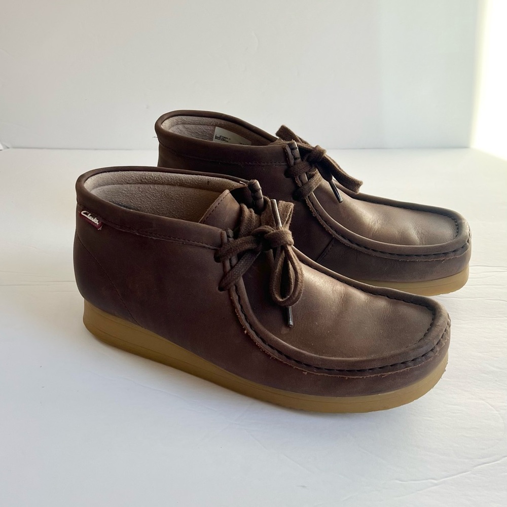 Clarks wallabee J Stinson high brown oily size 8 - Picture 2 of 6